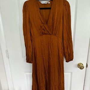 & Other Stories rust colored midi dress